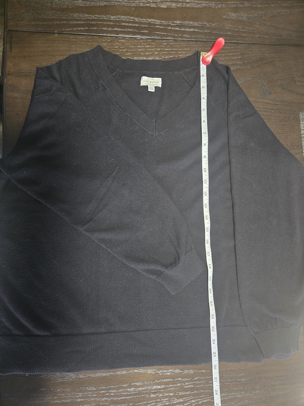 Women's Black V-Neck Sweater - Picture 1 of 4